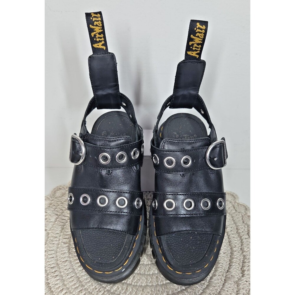 Dr. Martens Ricki Hardware Nappa Lux Leather Platform Sandals Womens US Size 5 *